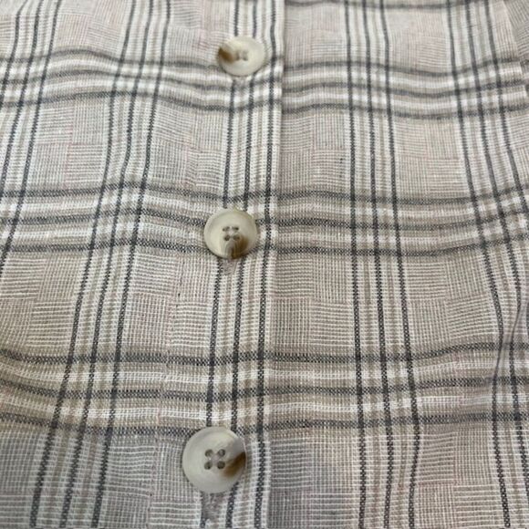 The Fifth Label Check Plaid Woven Mini Dress Spaghetti Strap Black Taupe Size XS - Picture 5 of 9